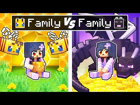 Minecraft BEE Family vs DRAGON Family!
