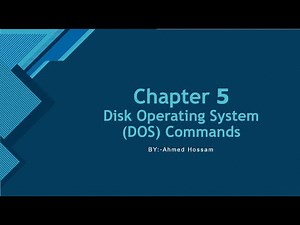 operating system OS | Disk Operating System DOS Commands | chapter 5