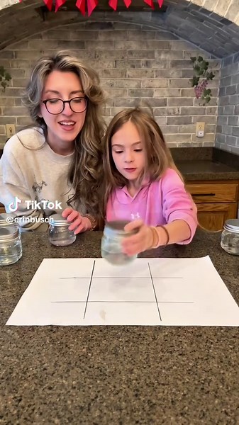 Christmas Game ✨ Christmas Magic Tic Tac Toe I thought this might be a fun Christmas game or Christmas craft activity to play/do this holiday season! How to play this Christmas party game: Set the jar over the square you intend to play. After you pick your spot, shake the jar to find out the color you have. Player that goes first is automatically the first color they get. Second play or team is the color left. #christmas #gamenight #christmasgames #diy #holidayseason