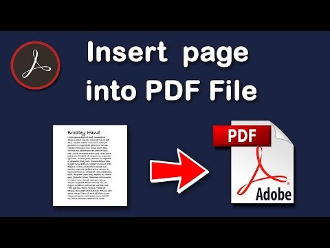 How to insert a page into an existing PDF document using Adobe Acrobat Pro DC