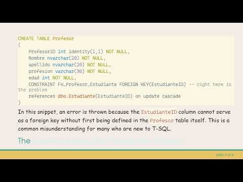 Understanding Foreign Keys in T-SQL: A Beginner's Guide to Creating Relationships in SQL Server